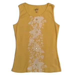 Style & Co. Sport Embellished Ribbed Tank • Size Medium